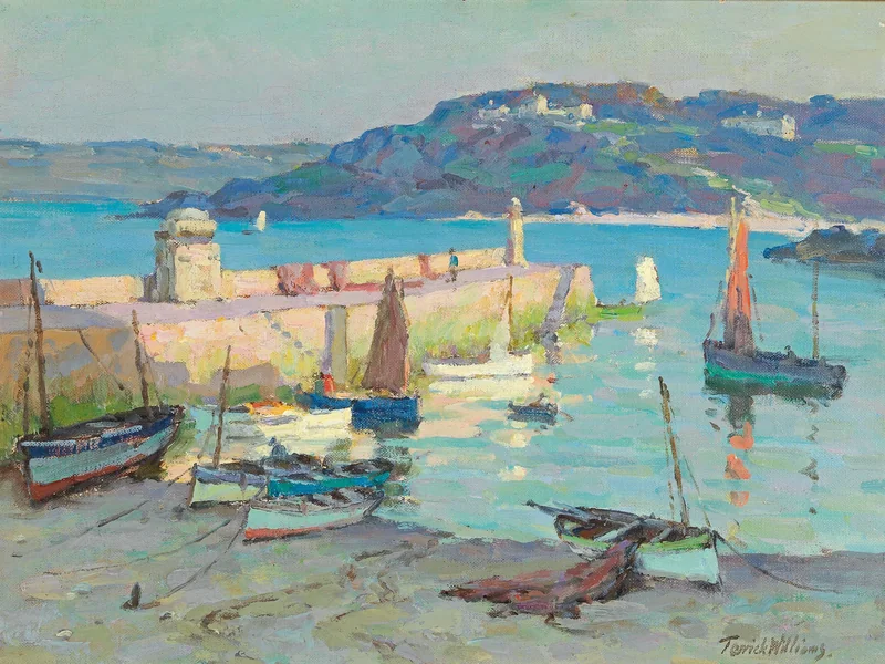1860-John Terrick Williams - La sera al molo di St Ives